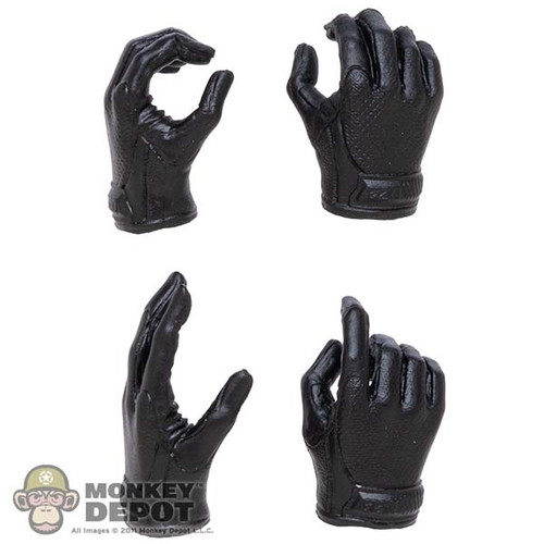 Hands: Flagset Female Black Molded Glove Hand Set
