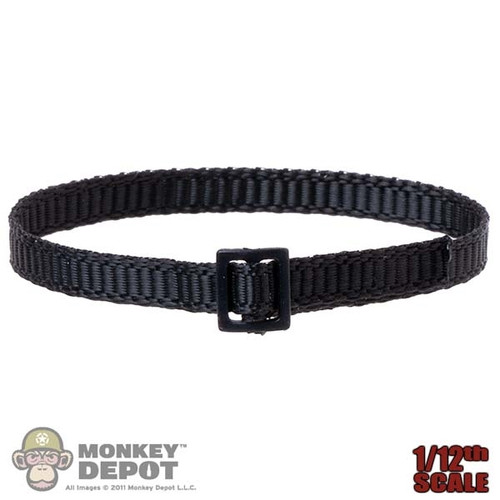 Belt: Hasuki 1/12 Mens Black Cloth Belt