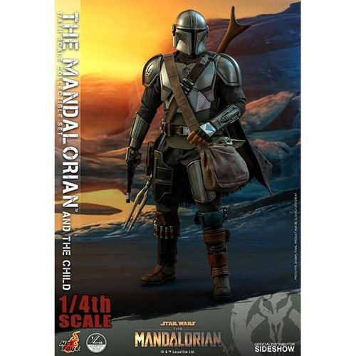 OPENED BOX Boxed Figure: Hot Toys 1/4th The Mandalorian and The Child (907267) (QS016) (READ NOTES)