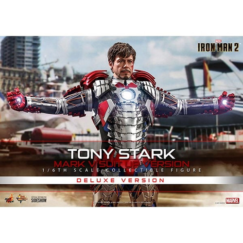 Boxed Figure: Hot Toys Tony Stark (Mark V Suit Up Version) Deluxe (MMS600)