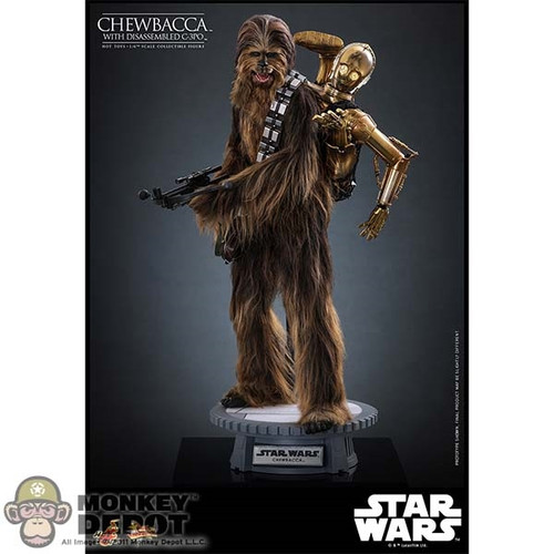 Boxed Figure: Hot Toys Chewbacca w/ Disassembled C-3PO (MMS766)