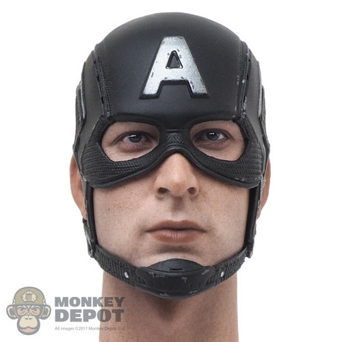 Head: Hot Toys Captain America w/Neck Adapter (Concept Art Version)