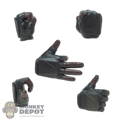 Hands: Hot Toys 5 Piece Boba Fett Hand Set (Black/Brown)