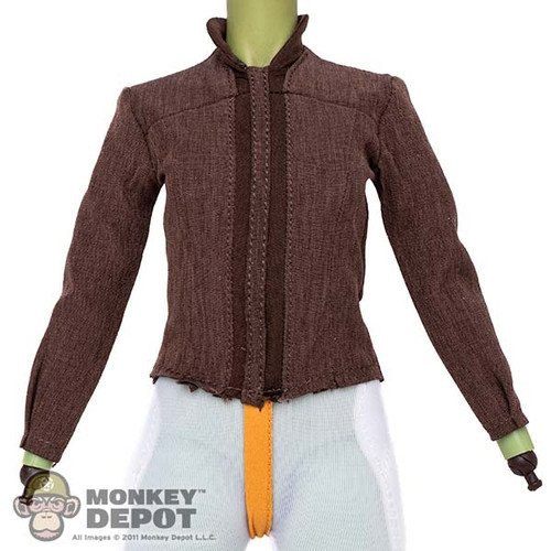 Shirt: Hot Toys Female Brown Long Sleeve Shirt (READ NOTES)