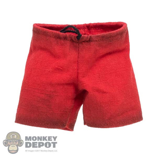 Shorts: HY Toys Mens Red Weathered Bottoms