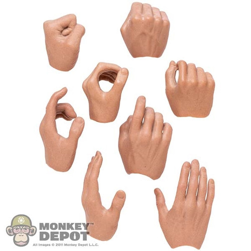 Hands: King's Toy Mens 8-Piece Molded Hand Set