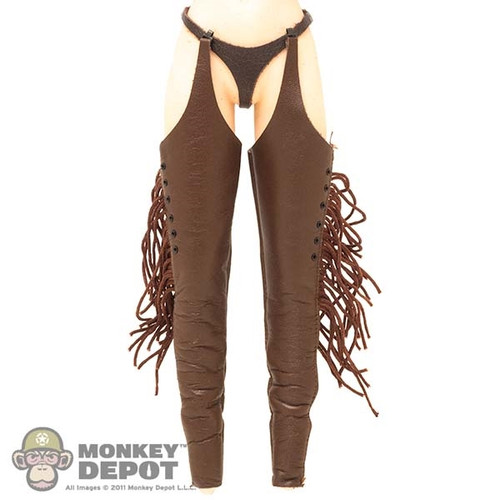 Pants: Long Shan Female Leatherlike Chaps w/Fringe