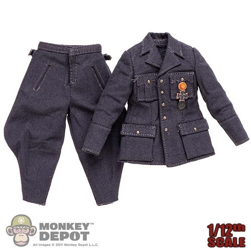 Uniform: Long Shan 1/12th German WWII Tunic w/ Trousers and Medals (Dark Gray)