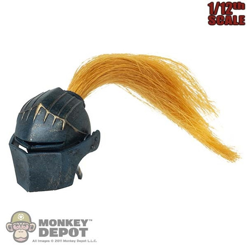 Helmet: TBLeague 1/12th Molded Female Blue Helmet w/Ponytail (READ NOTES)