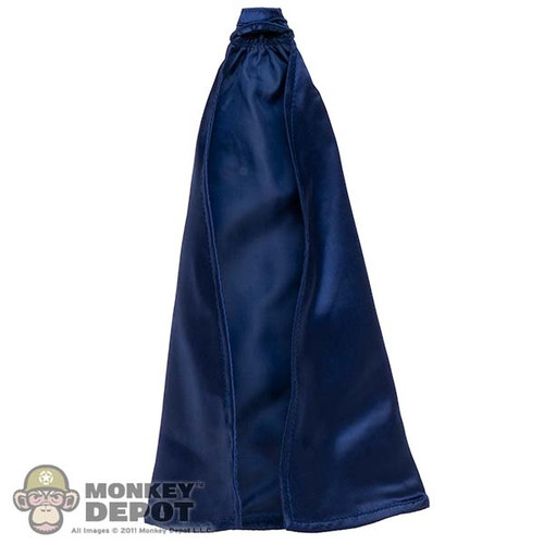 Cape: TBLeague Female Blue Silk-Like Cape w/ Wired Trim