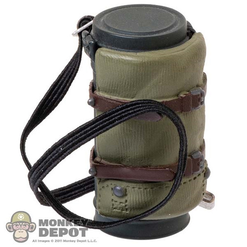 Pre-Owned Pit: As Is German WWII Canister Green w/ Molded Pouch