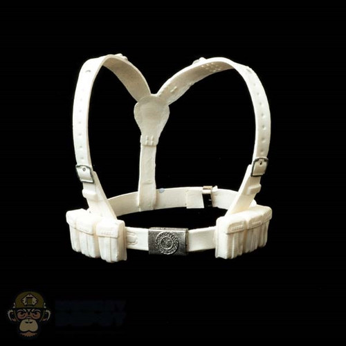 Belt: POP Toys 1/12th Mens WWII German Molded White Belt w/Pouches