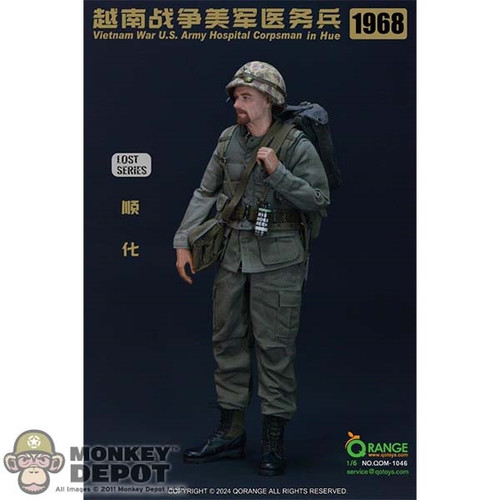 Boxed Figure: QO Toys Vietnam U.S. Army Hospital Corpsman in Hue 1968 (QOM-1046)