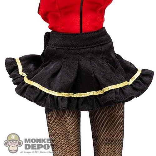 Skirt: Super Duck Female Pleated Black Skirt