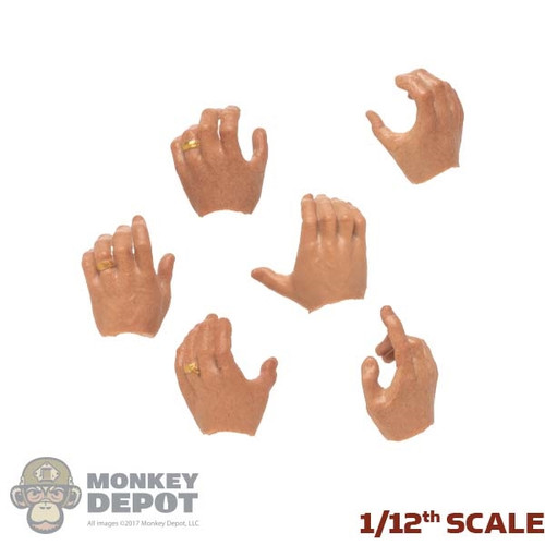 Hands: Shark Toys 1/12th Mens Hands Set w/Ring
