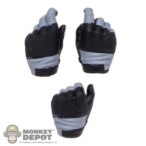 Hands: Soldier Story Female Molded Black Gloved/Grey Hand Set