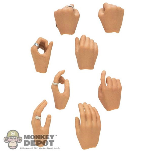 Hands: SW Toys 8 Piece Female Hands w/Left Hand Rings