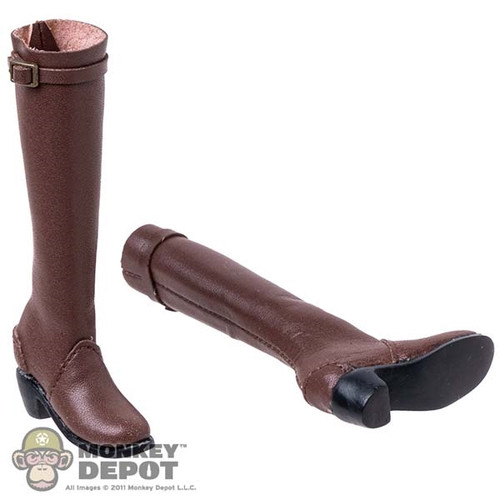 Shoes: SW Toys Female Brown Tall Riding Boots