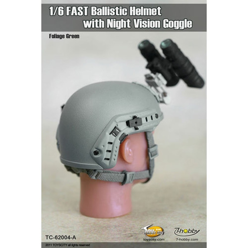 Helmet: Toys City FAST Ballistic Helmet w/ Night Vision - Foliage Green