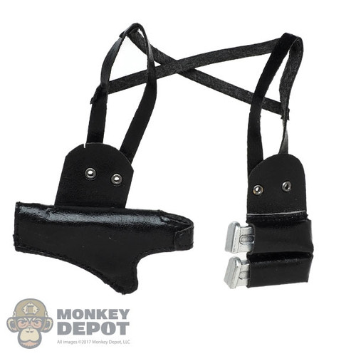 Harness: VS Toys Female Black Leather-Like Shoulder Harness
