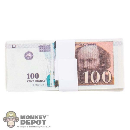 Money: Mini Brands French 100 Cent Francs Bill Stack