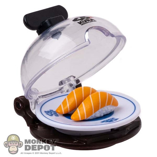 Food: Mini Brands Kura Salmon Nigiri Sushi Plate w/ Cover