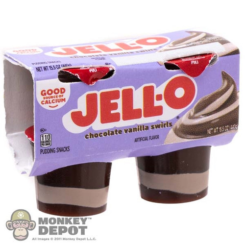 Food: Mini Brands Jell-o Chocolate Vanilla Swirls Pudding Cups