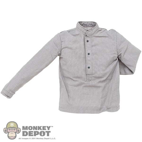 Shirt: DiD Mens Grey Pullover Long Sleeve Shirt (DL4877)