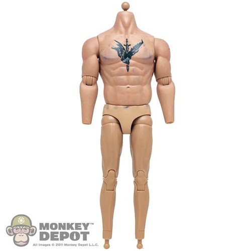 STAINED Figure: DamToys Taller Muscle Body w/Tattoos (READ NOTES) (DML4343)