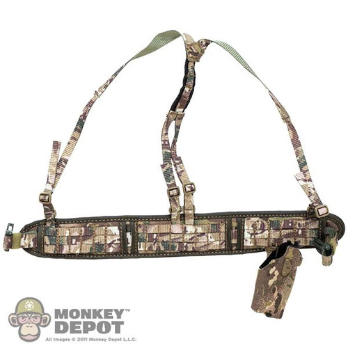 Belt: DamToys Mens Tactical Padded MOLLE Belt w/ Harness and Holster (DML4597)