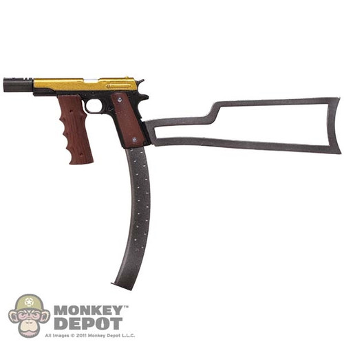 Pistol: DamToys 1911 Machine Pistol w/ Curved Extended Mag (DML4755)