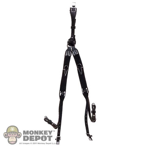 Harness: Facepool Mens WWII German Black Leather Y Straps (FPFL0349)