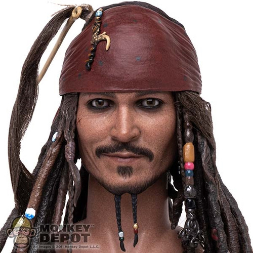 Head: Hot Toys Jack Sparrow w/Rolling Eyeballs (HT6100)