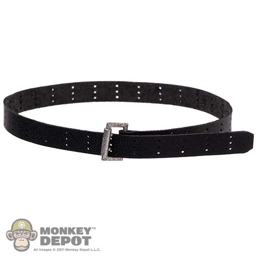 Belt: Hot Toys Mens Black Leather-Like Belt (HT6406)