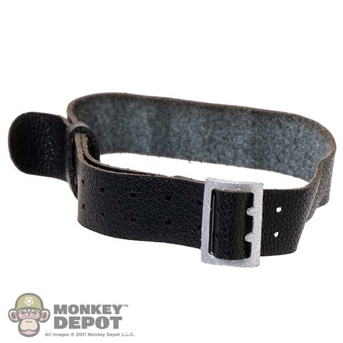 Belt: Ujindou Mens Black Leather-Like Belt (UJL0473)