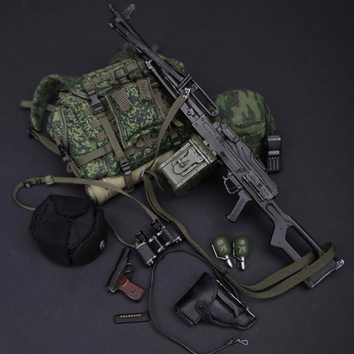 Boxed Figure: DamToys Russian Airborne Troops - PKP Machine Gunner  (78025)