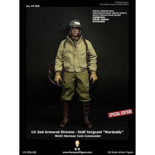 Boxed Figure: FacePool US 2nd Armored Div - Staff Sergeant Sherman Tank Commander (Special Edition) (FP-009B)