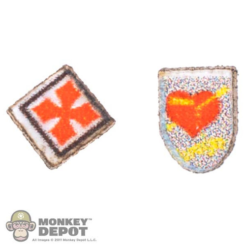 Insignia: DiD WWII German Square and Shield Collar Badges