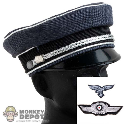 Hat: DiD German Luftwaffe Officer Visor Cap w/ Insignia
