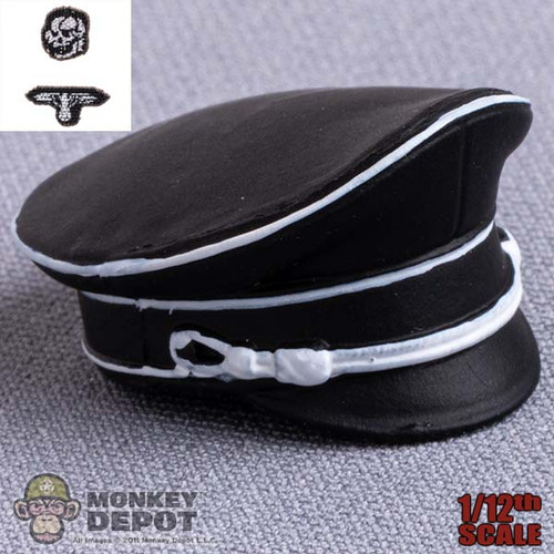 Hat: DiD 1/12 WWII SS Officer Molded Visor Cap w/ Insignia