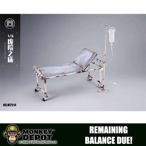 REMAINING BALANCE DUE! Diorama: MMM Toys Abandoned Hospital Bed (MMM-2514)