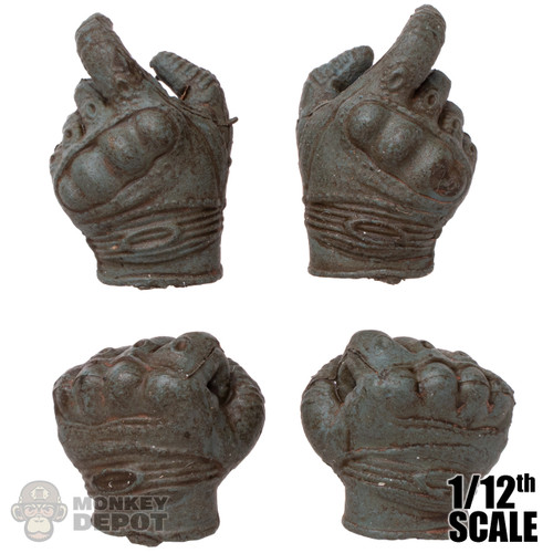 Hands: Hasuki 1/12 Molded Gloved 4 Pc Hand Set
