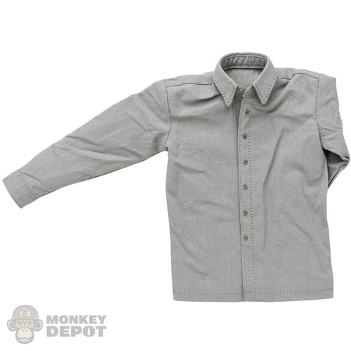 Top: DiD Long Sleeve Gray Dress Shirt