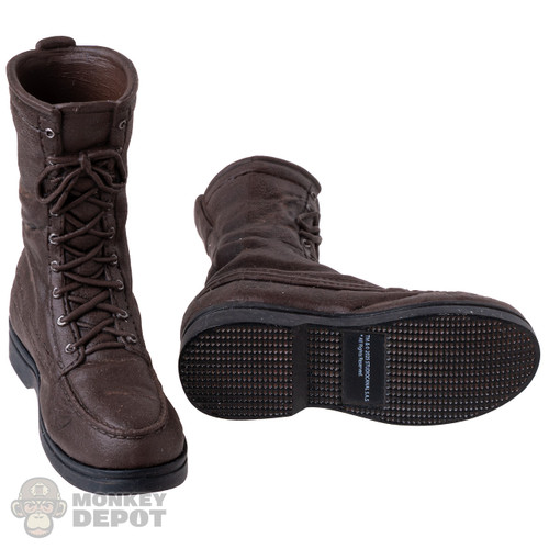 Shoes: ThreeZero Molded Brown Military Boots