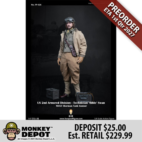 Facepool US 2nd Armored Division Technician (FP-026A) - Preorder Deposit