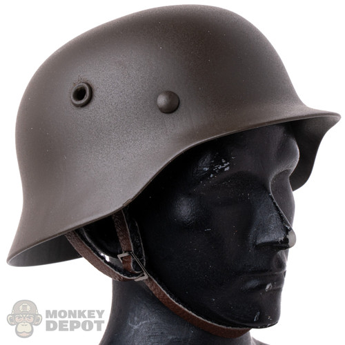 Helmet: Mars Divine WWII German Brown Metal Helmet w/ Liner