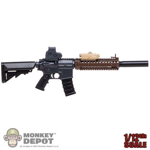 DAMAGED Weapon: Hasuki 1/12 M4 Rifle w/ Sights and Silencer