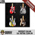 The Mini Axe 1/4th The Rolling Stones Icons Collectible Miniature Guitar Set (RS160113) - Preorder Deposit