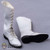 Shoes: ACPlay Female White Lace Up Boots