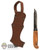 Knife: Alert Line Metal Dagger w/Leather-Like Sheath